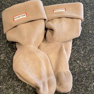Hunter gray short fleece boot socks size M